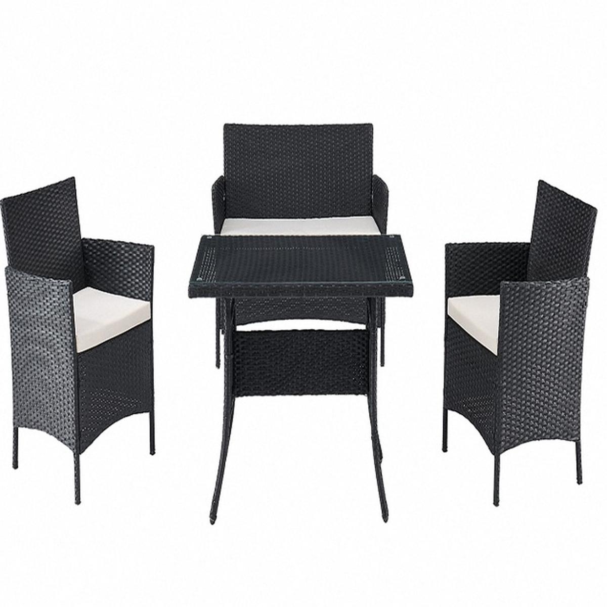 Delta 4PC Rattan Dining Set with Cover - Grey – image 6