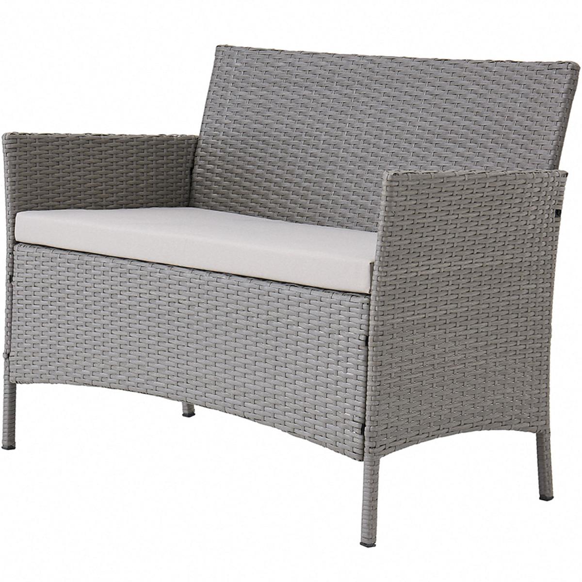 Delta 4PC Rattan Dining Set with Cover - Grey – image 9