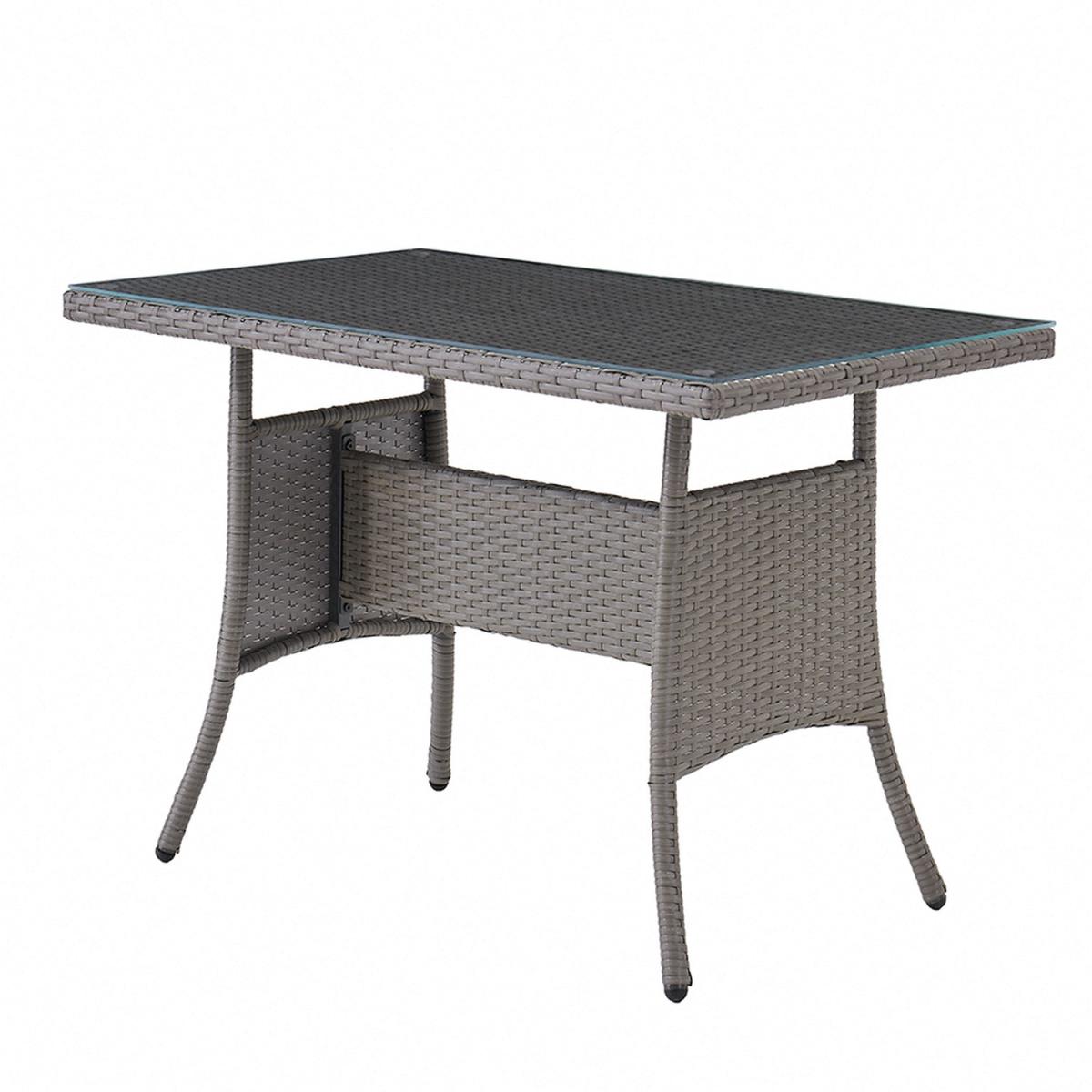 Delta 4PC Rattan Dining Set with Cover - Grey – image 10