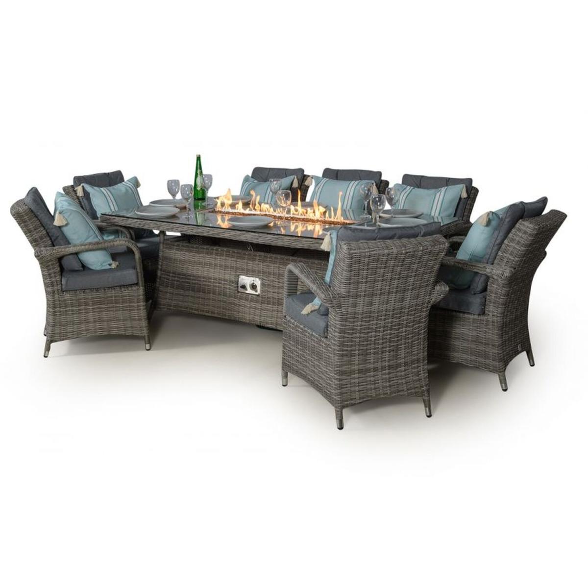 Arizona Signature Weave Fire Pit Dining Set - Grey – image 2
