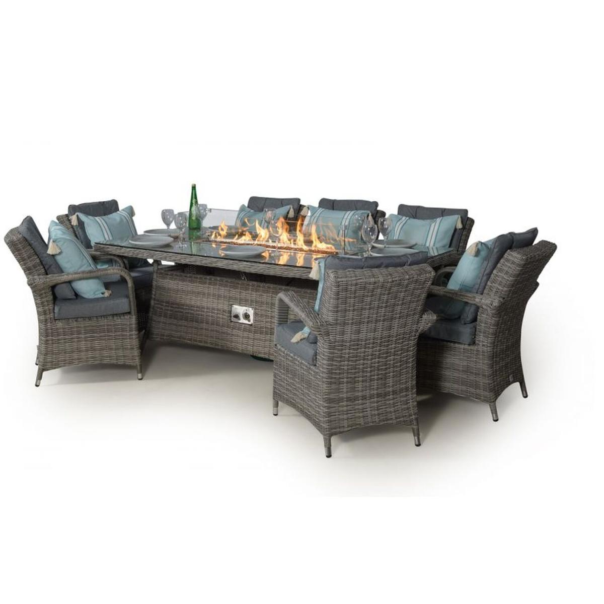 Arizona Signature Weave Fire Pit Dining Set - Grey – image 11