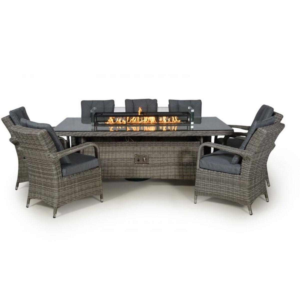Arizona Signature Weave Fire Pit Dining Set - Grey – image 3