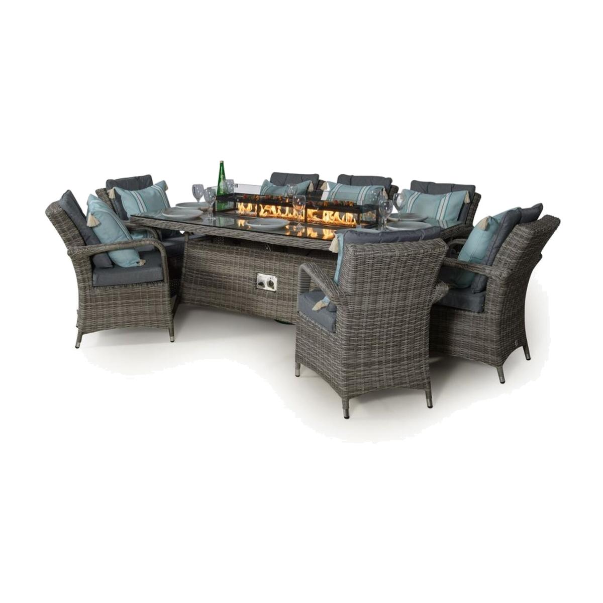 Arizona Signature Weave Fire Pit Dining Set - Grey – image 1