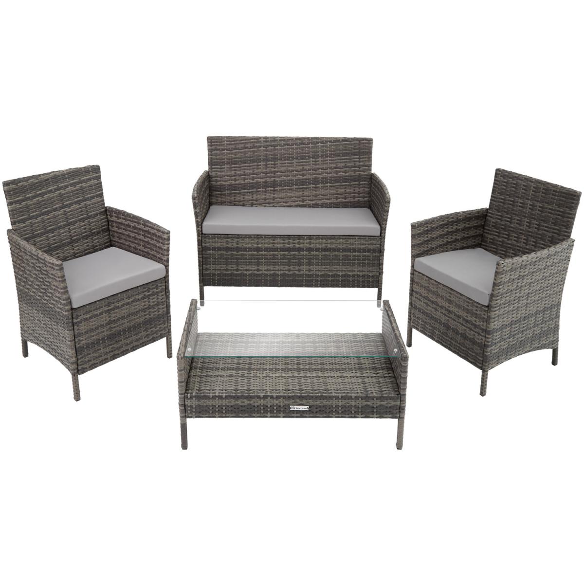 Rattan Garden Set Madeira 4 Seats 1 Table - Grey – image 5