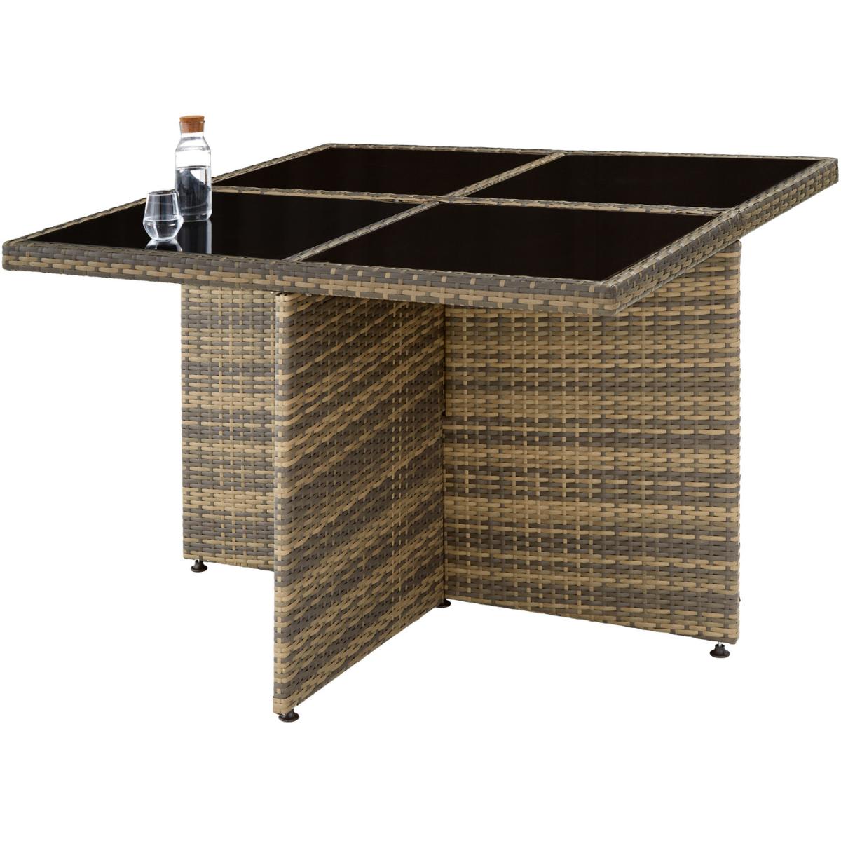 Rattan Garden Furniture Set Manhattan 8 Seats 1 Table - Nature – image 4