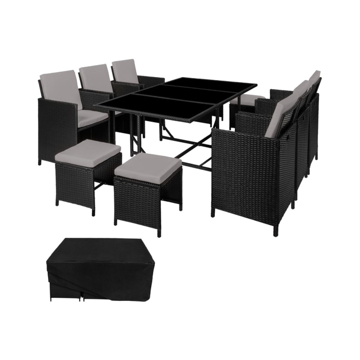 Rattan Garden Furniture Set Malaga 641 with Protective Cover - Nature - Nature