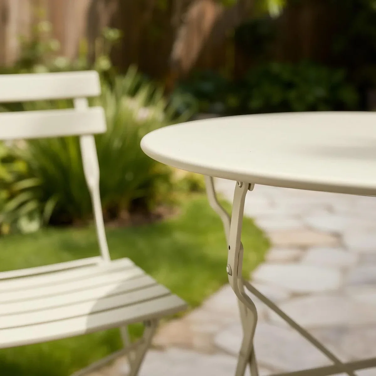 Clifton 3 Piece Folding Metal Bistro Set - Sage Green – image 7