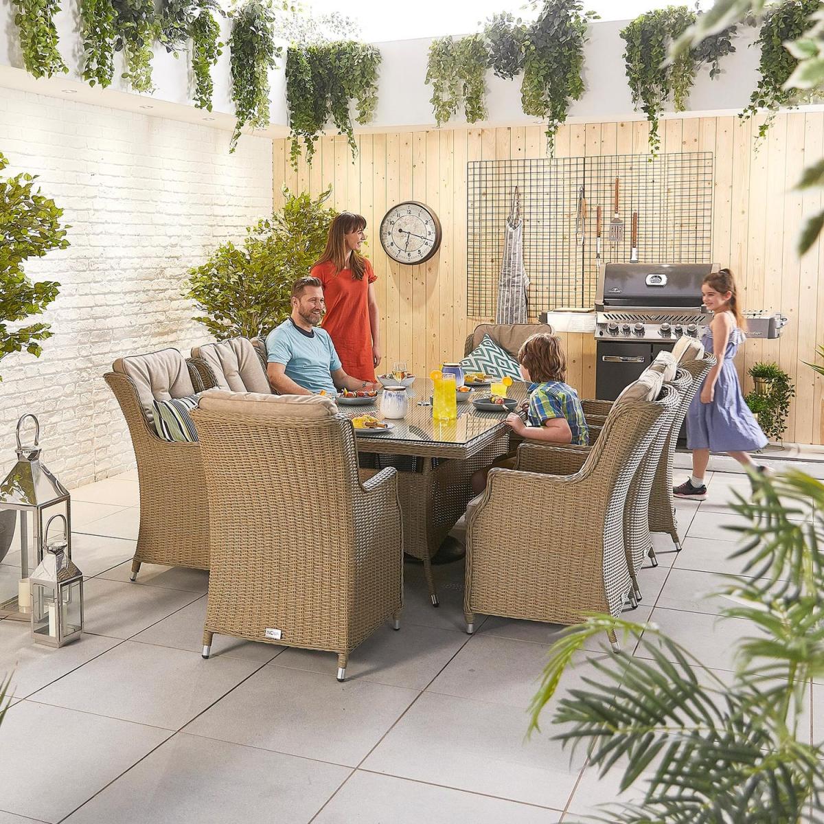 Thalia 8 Seat Rec Dining Set - Willow – image 2