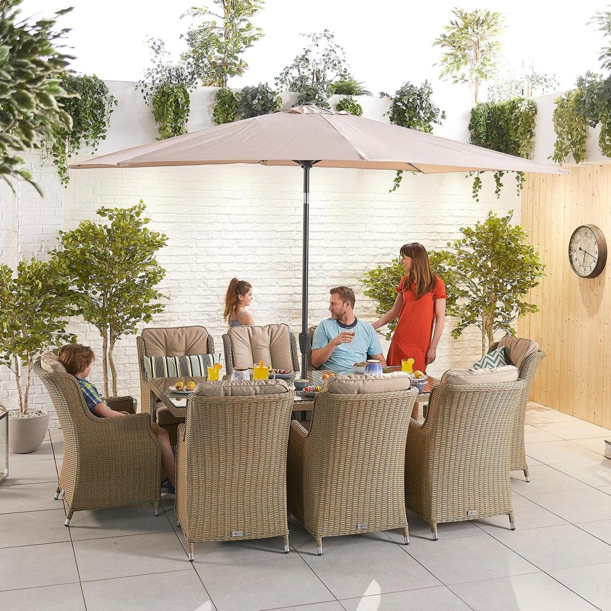 Thalia 8 Seat Rec Dining Set - Willow – image 3