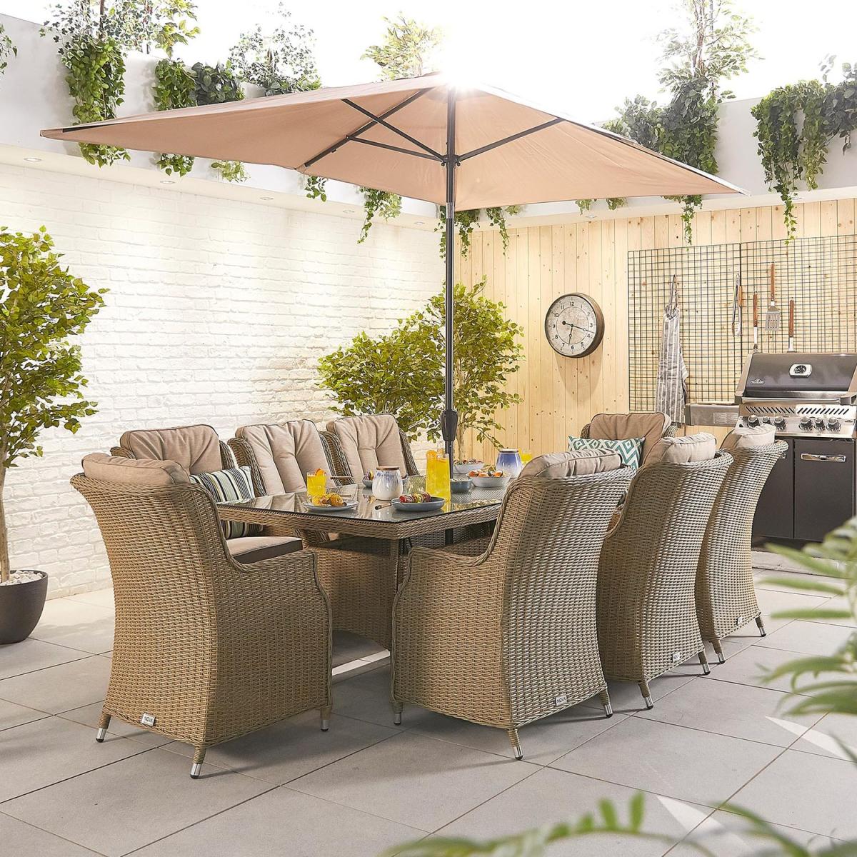 Thalia 8 Seat Rec Dining Set - Willow – image 1