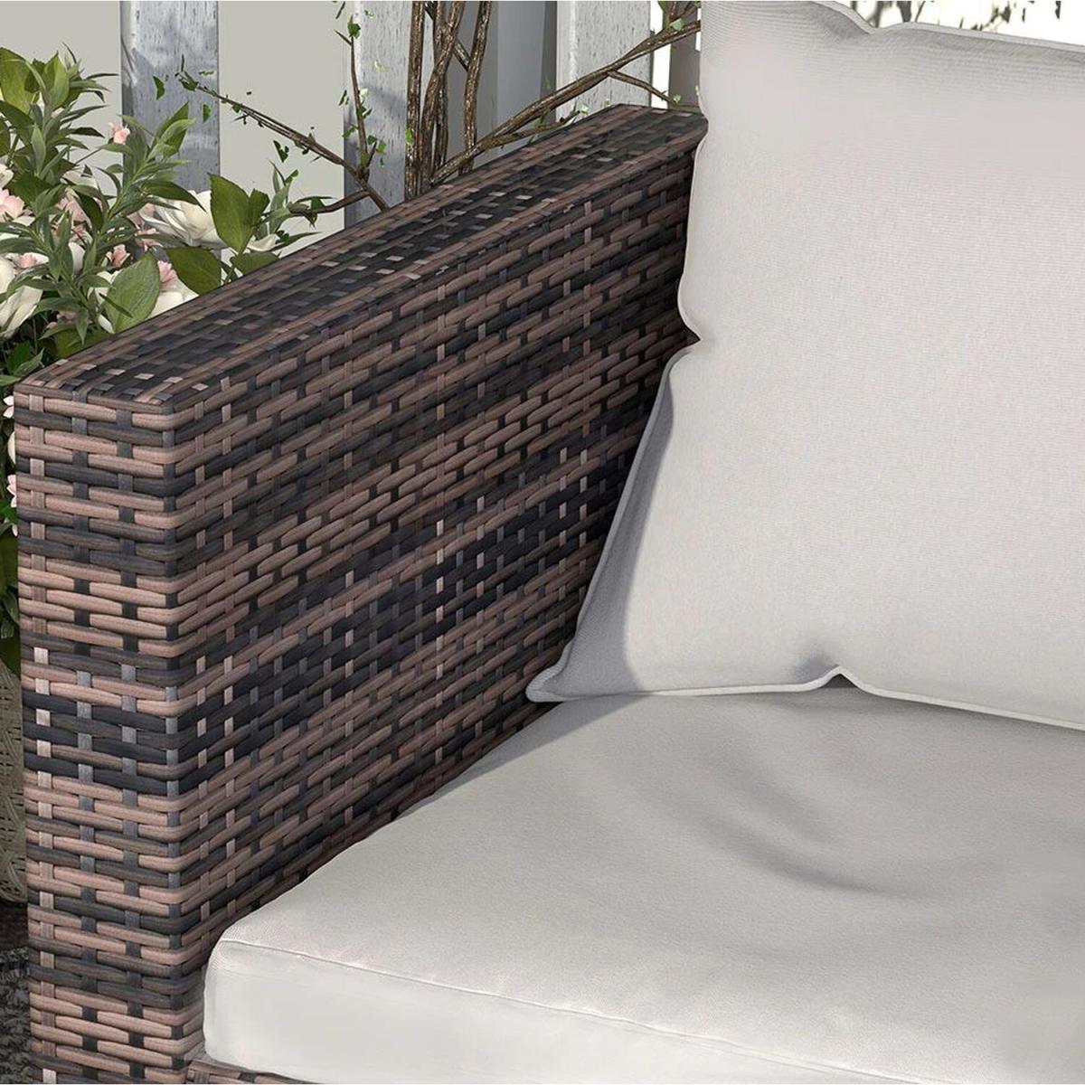 5 Seat Rattan Modular Corner Sofa Set - Grey – image 2
