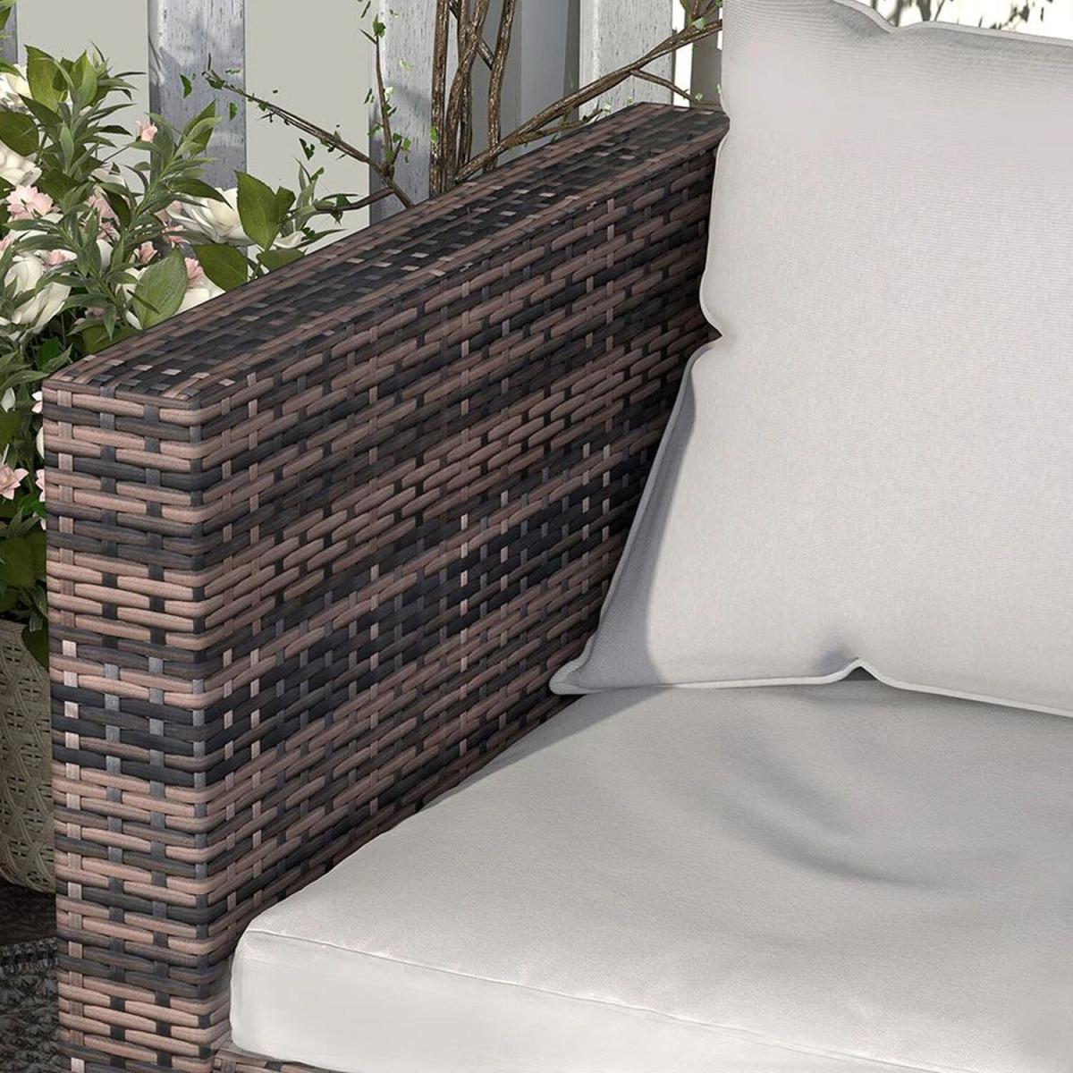 5 Seat Rattan Modular Corner Sofa Set - Grey – image 7