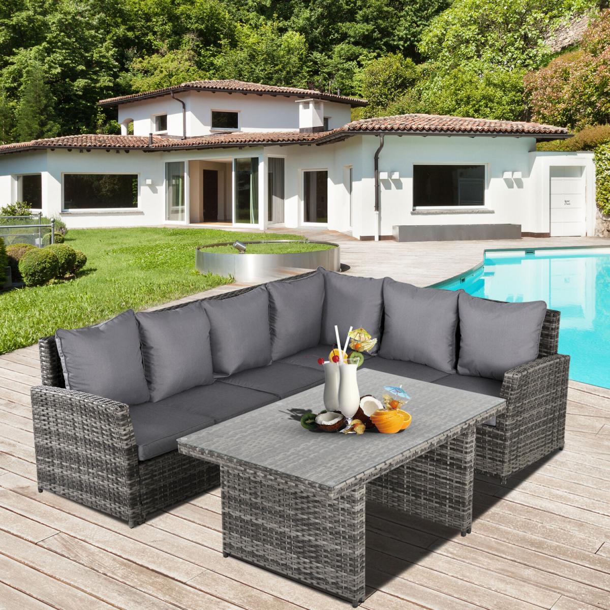 3 Piece Outdoor All Weather Dining Sets - Grey – image 1