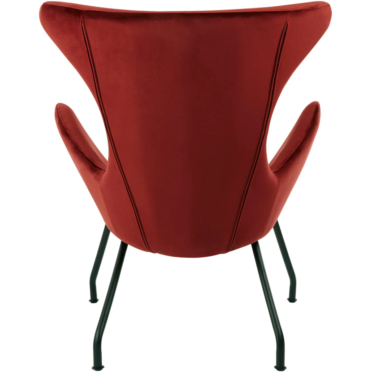 Kolding Red Fabric Modern WingbackChair - Red – image 3