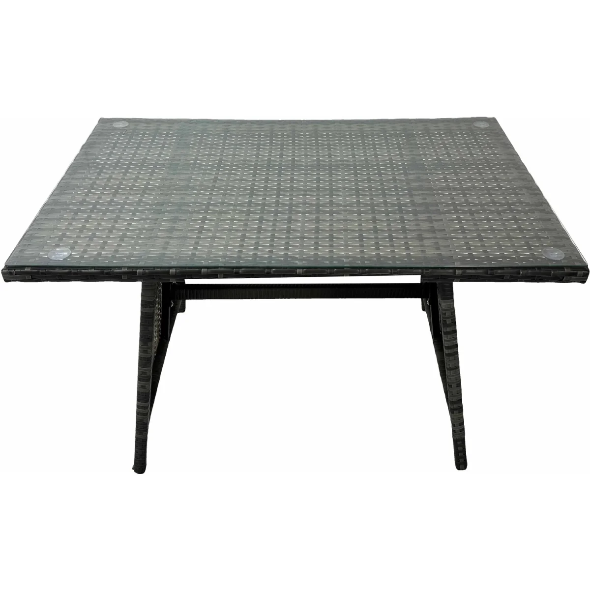 Fimous Rattan garden furniture set with tempered glass dining table, 11 seats, Dark Grey Mixed. - Dark Grey Mixed – image 5