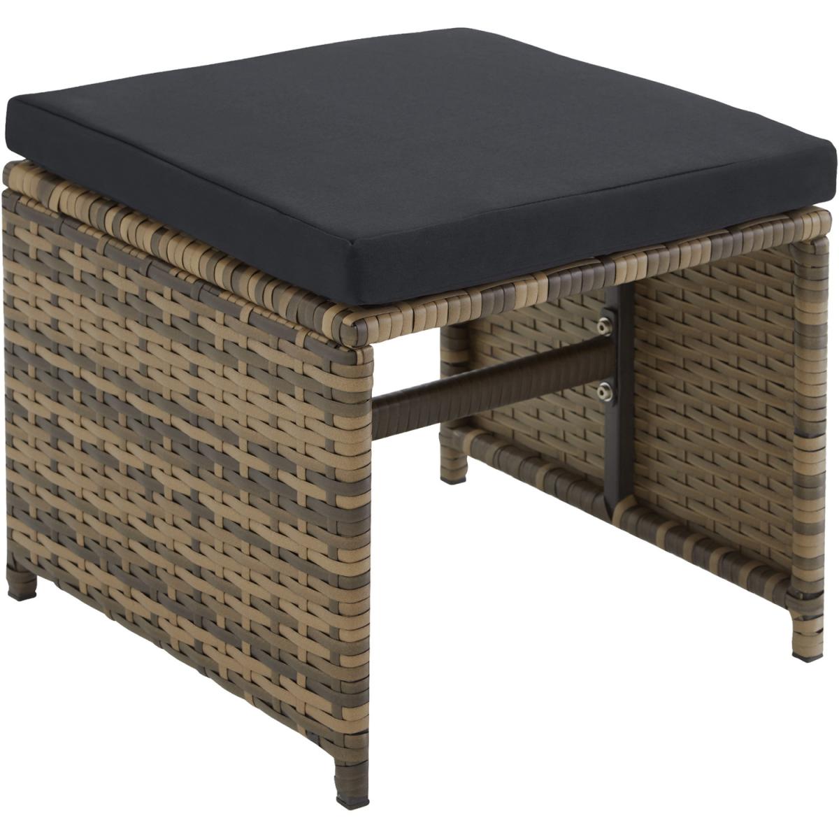 Garden Rattan Furniture Set Palma 12 Seats 1 Table - Nature/Dark Grey – image 2