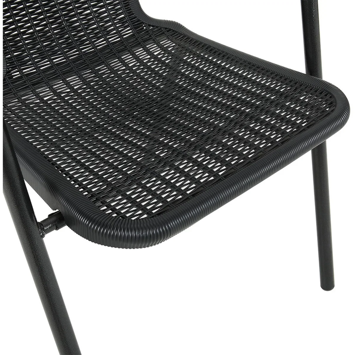 2 Seaters Garden Bistro set - Black / Square – image 3