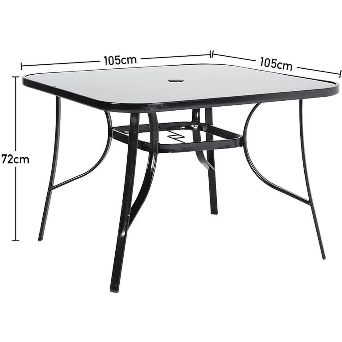 2 Seaters Garden Bistro set - Black / Square – image 5