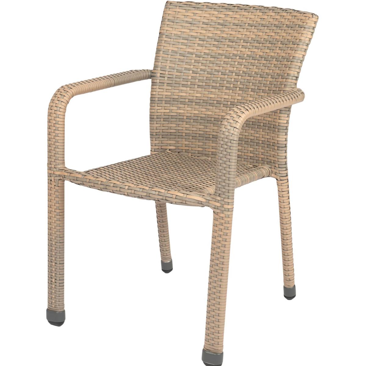 Clay Rattan Stacking Garden Furniture Bistro Dining Set - Clay – image 5