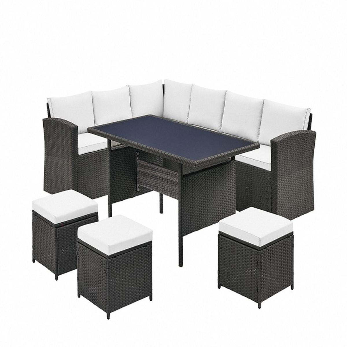 Maria Rattan Corner Dining Sofa Set Cover - Grey – image 10