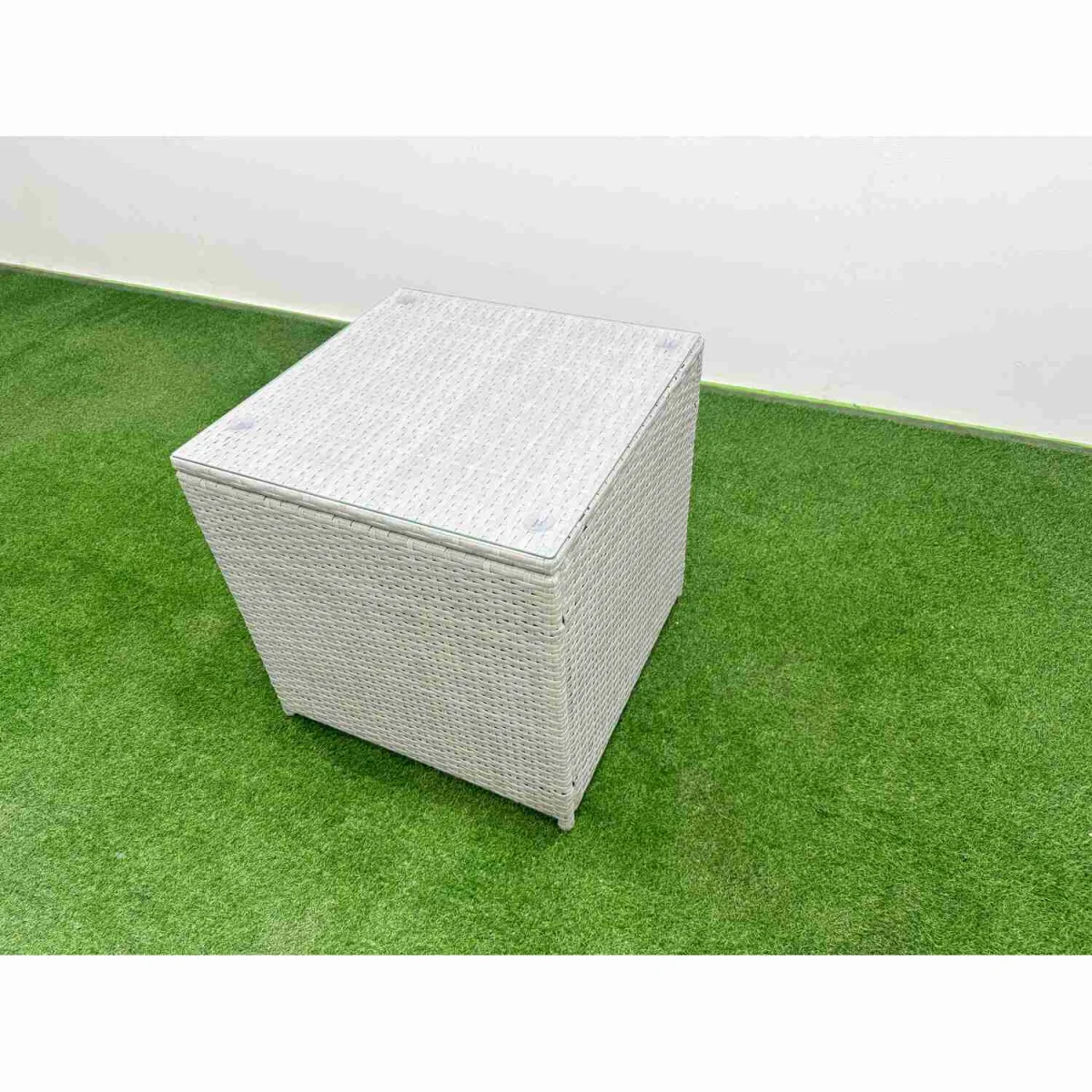 Fimous 11-Seater PE Rattan Outdoor Lounge & Dining Set Light Grey - Light grey PE rattan with dark grey fabric – image 2