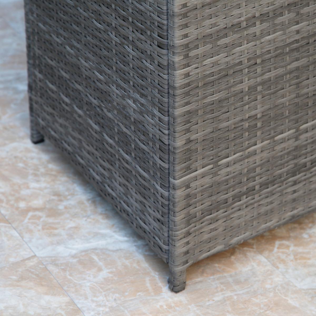 Ashburton 8-Seat Cube Rattan Dining Set - Grey – image 2