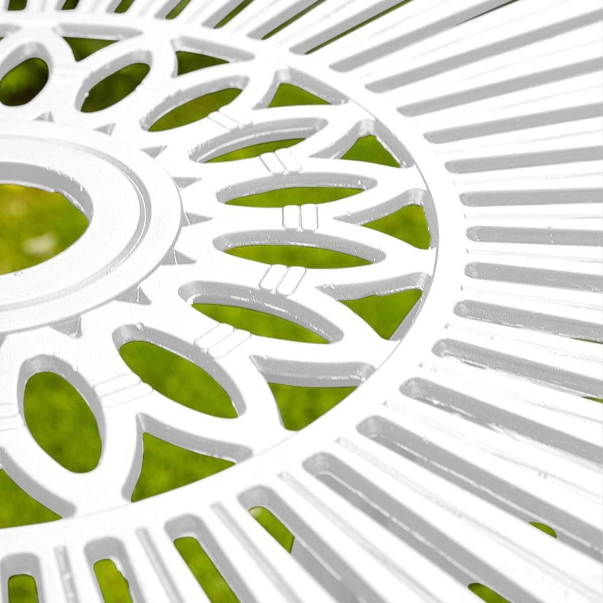 Chichester Outdoor Garden Patio Bistro Set - White – image 4
