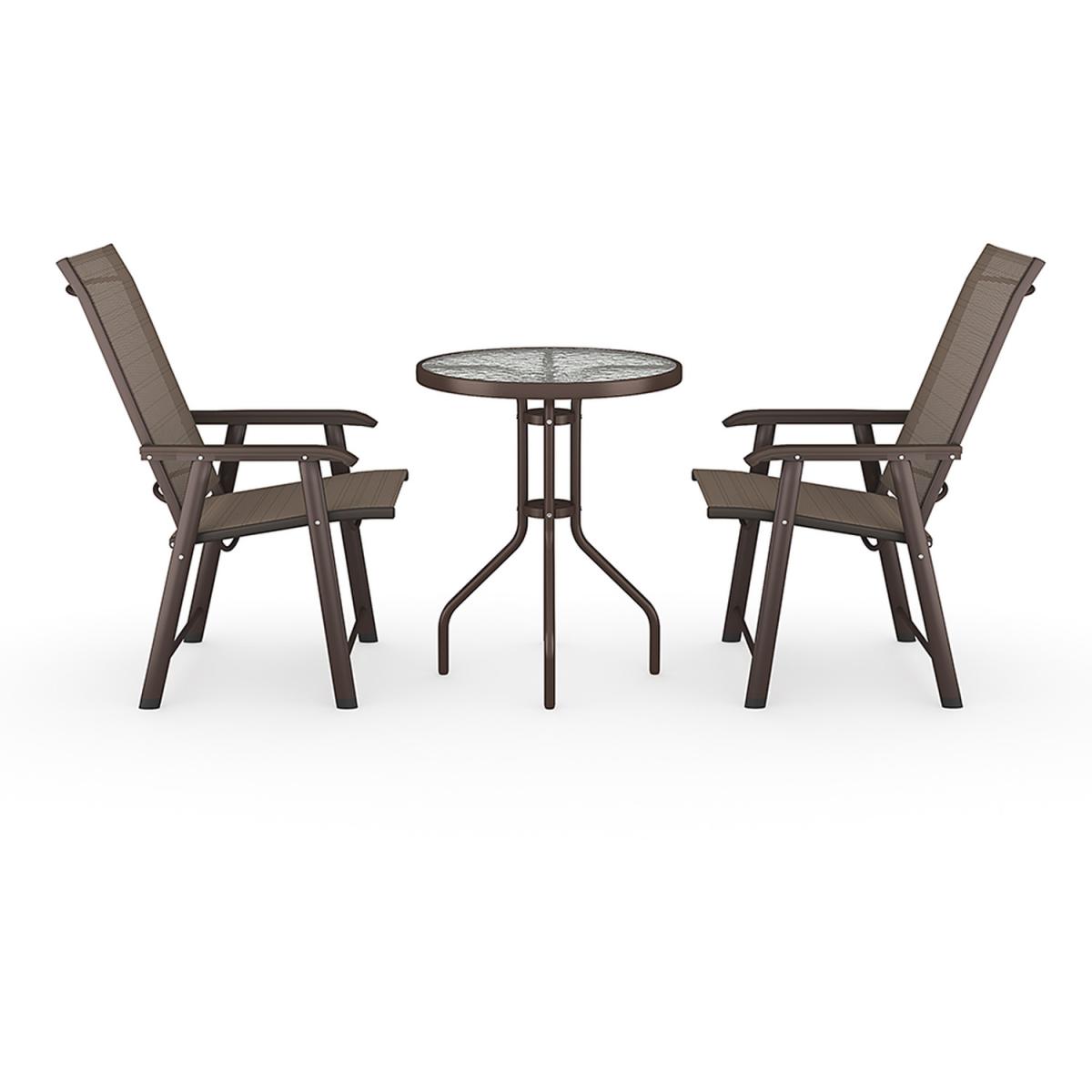 2 Seaters Bistro Set - Black / 2x Chair, 1x Table – image 4