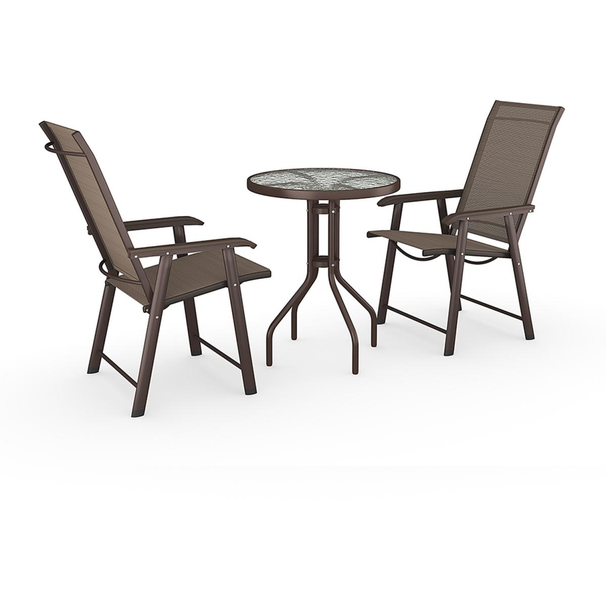 2 Seaters Bistro Set - Black / 2x Chair, 1x Table – image 5