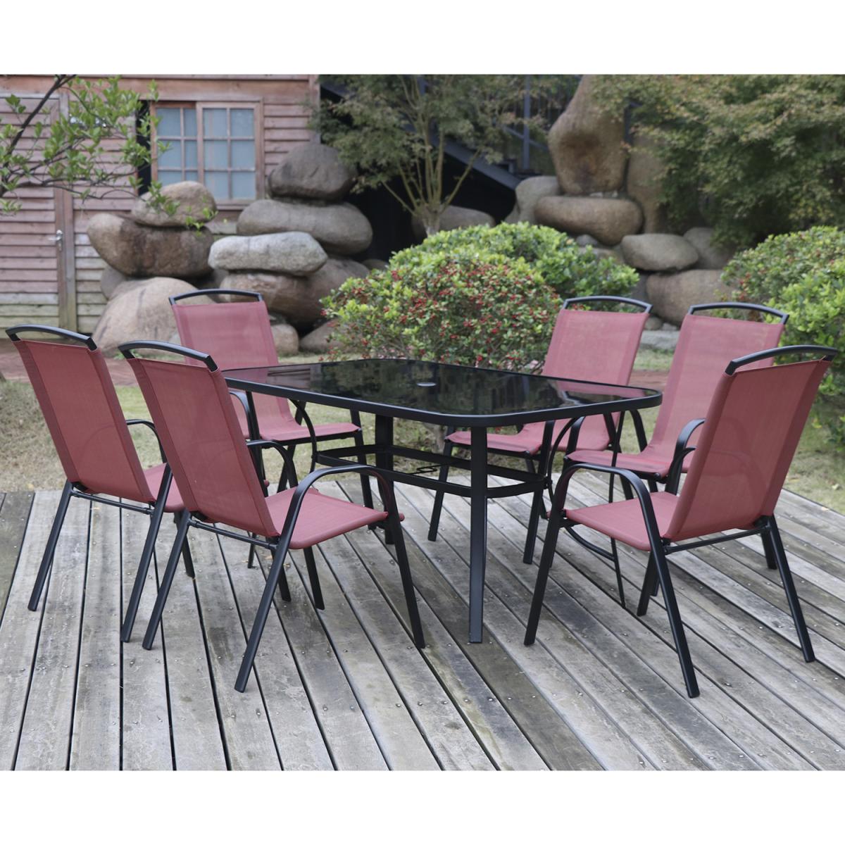 Palma Seven Piece Dining Set - Black – image 4