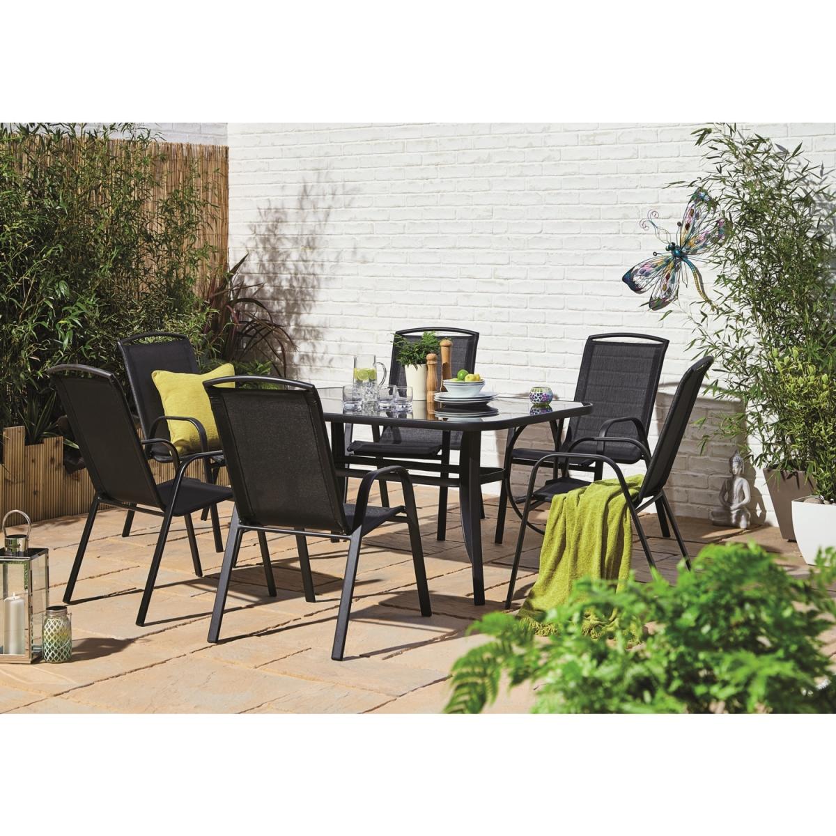 Palma Seven Piece Dining Set - Black – image 5