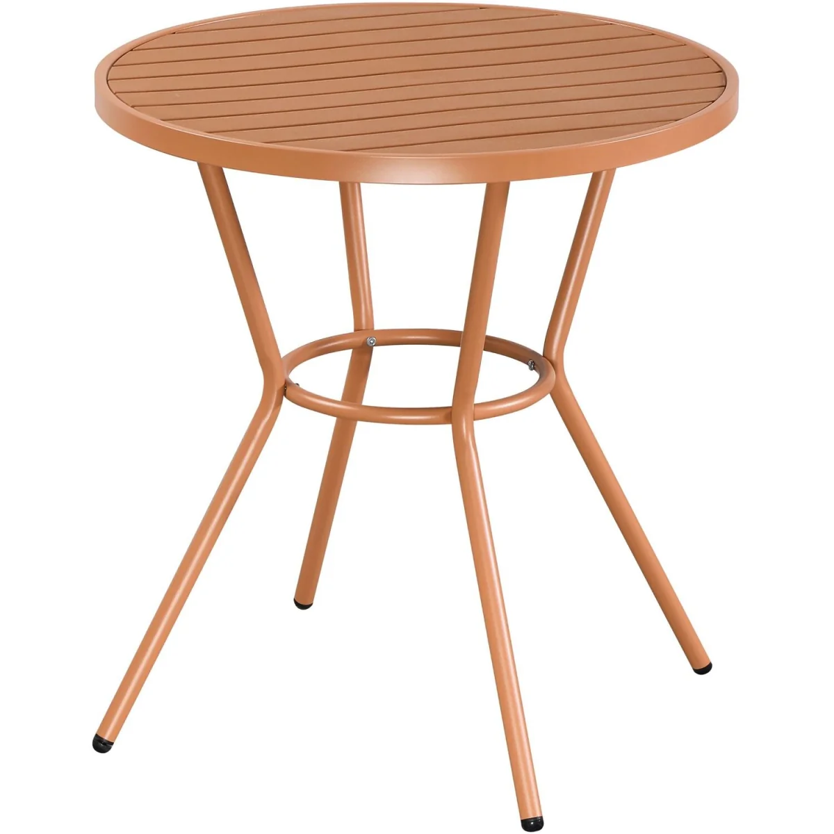 3 Piece Round Garden Bistro Set Includes Pair of Sunray Armchairs and Table - Terracotta – image 2