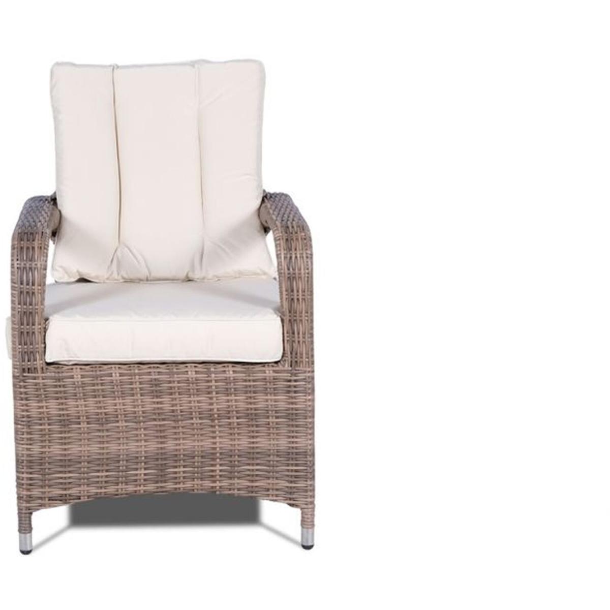 Arizona Signature Weave Square 4 Seat Rattan Dining Set with Drinks Cooler - Brown – image 3