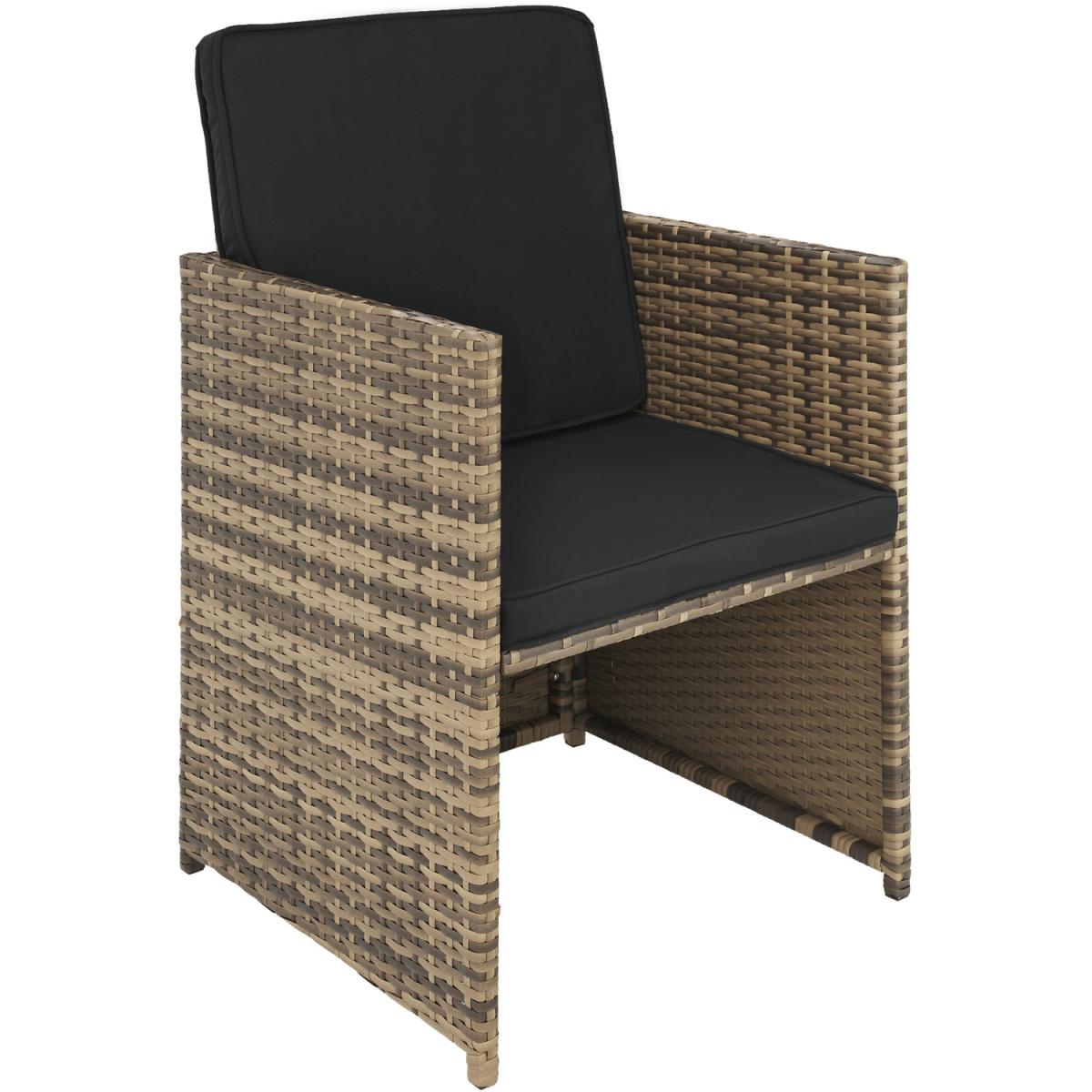 Rattan Furniture Set Palermo (2 Chairs, 2 Stools 1 Table) - Nature – image 4