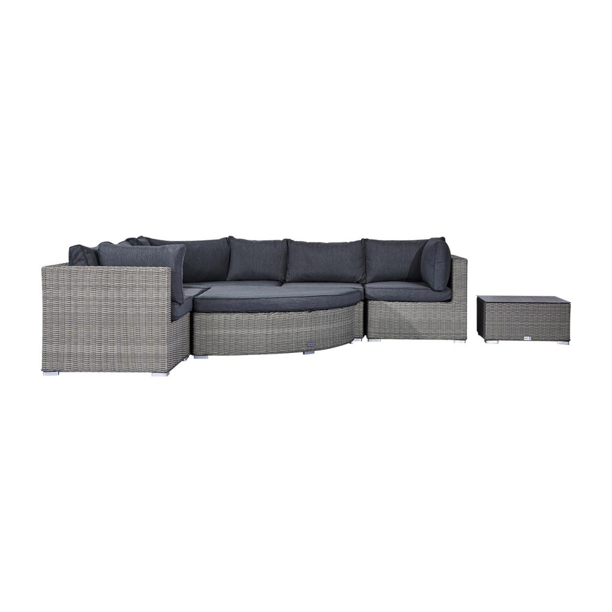 Deluxe Curved Corner Sofa Set-White Wash – image 2