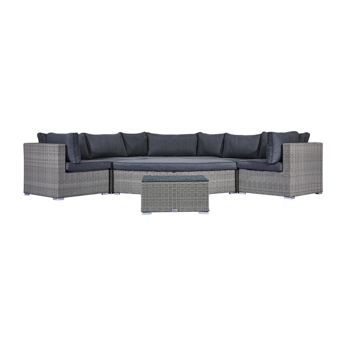 Deluxe Curved Corner Sofa Set-White Wash – image 3
