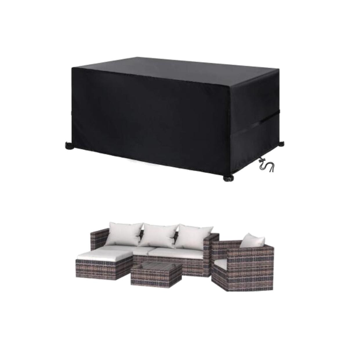 Modular Corner Rattan Sofa - Brown Modular with cover / Cover – image 1