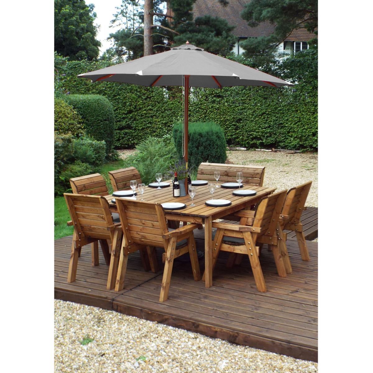 Charles Taylor Eight Seater Bench and Chairs with Accessories - Grey – image 2