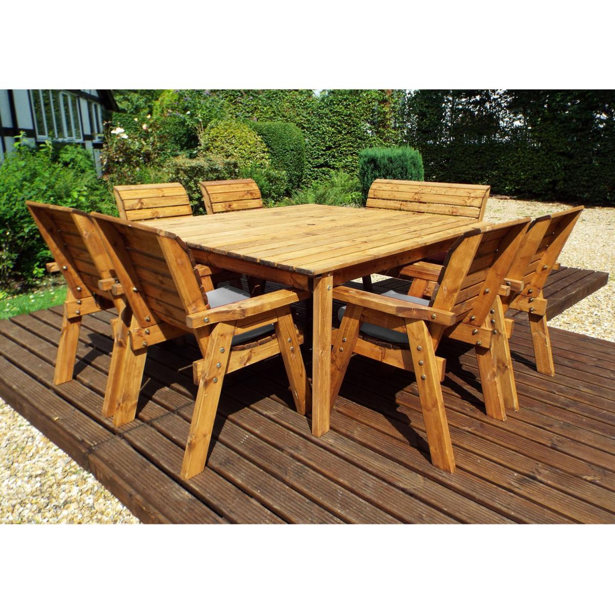 Charles Taylor Eight Seater Bench and Chairs with Accessories - Grey – image 3