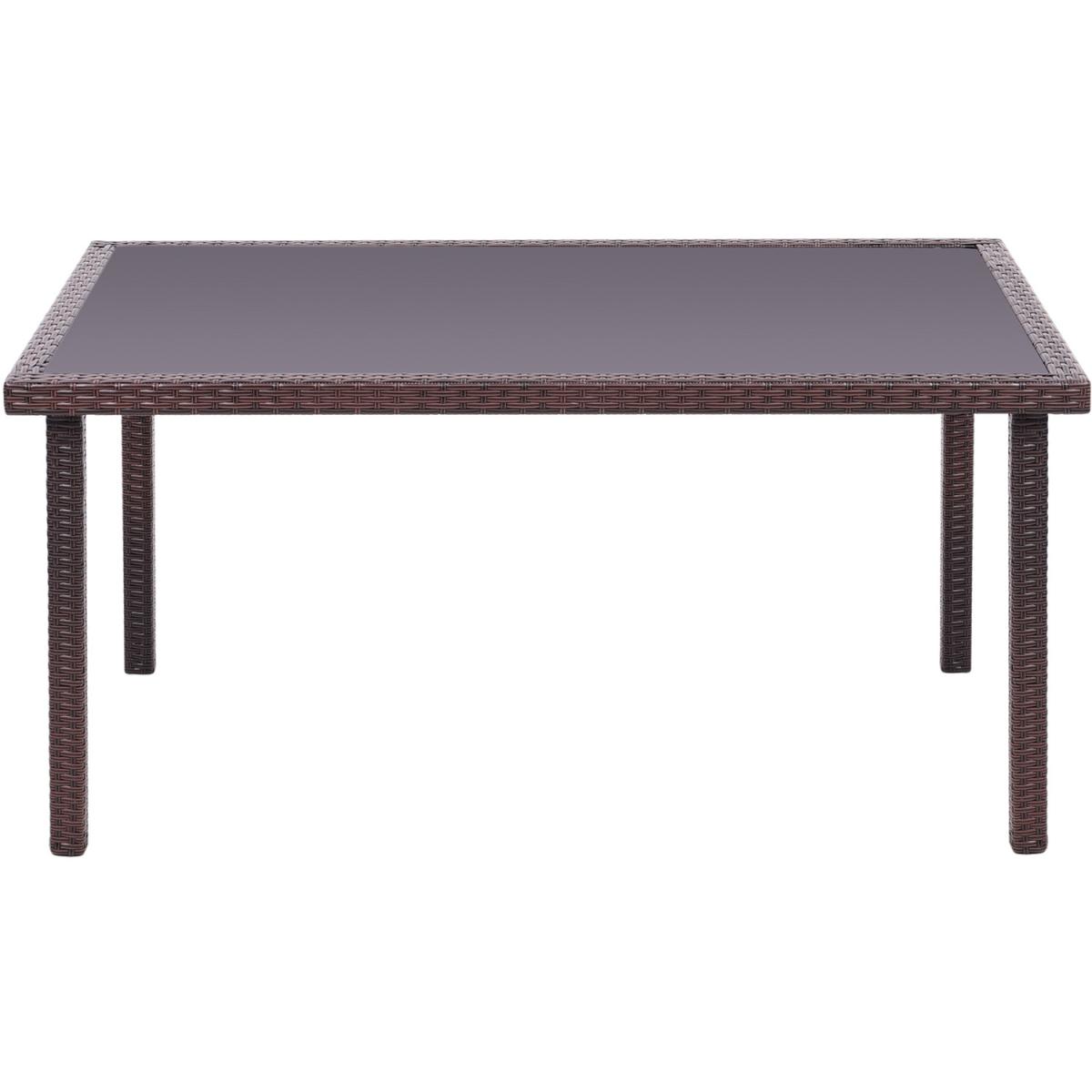 Rattan 5 Pieces Patio Dining Set - Black / 150*90*74CM – image 13