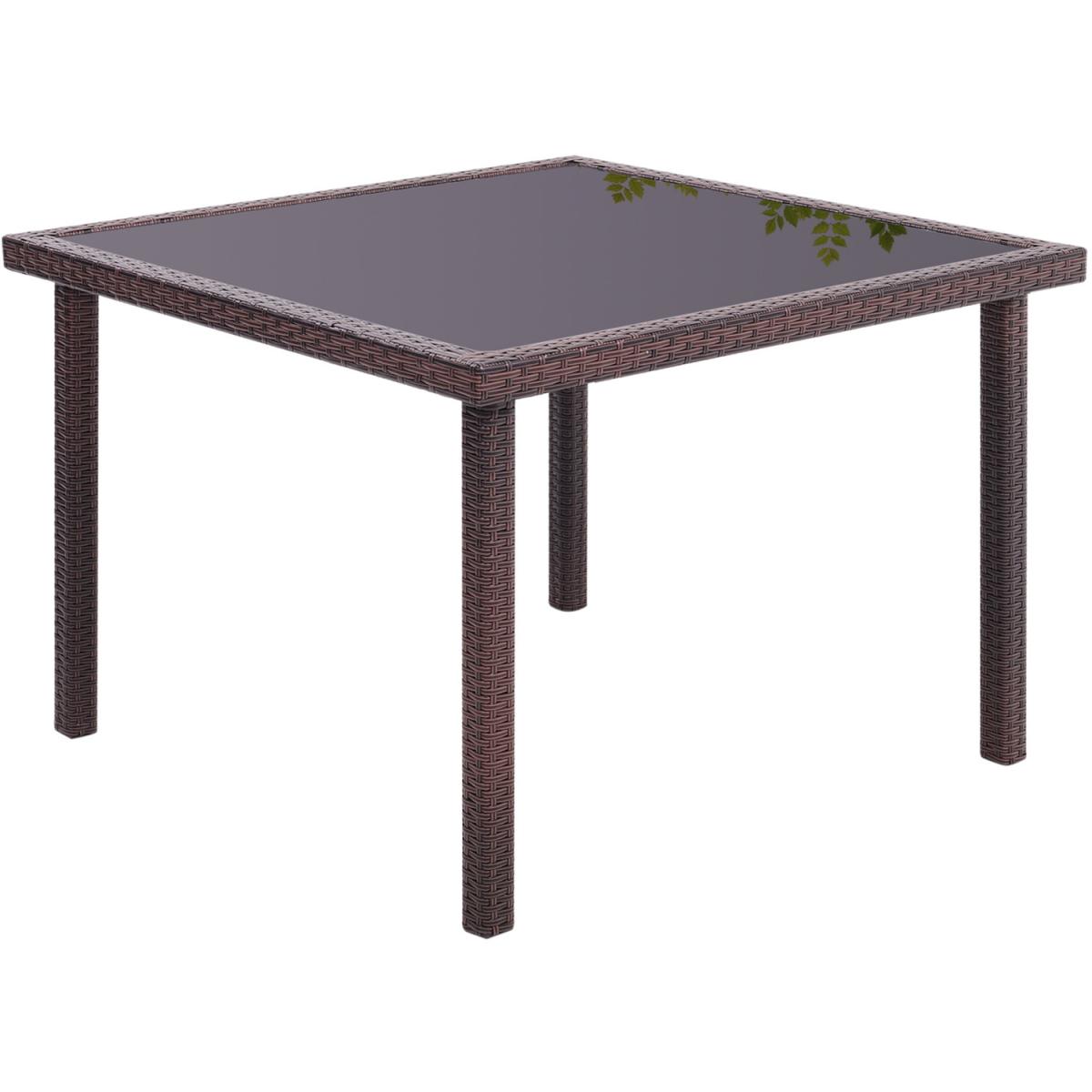 Rattan 5 Pieces Patio Dining Set - Black / 150*90*74CM – image 21