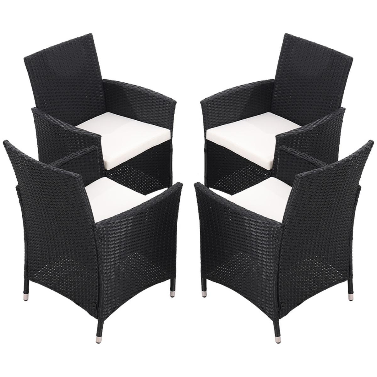 Rattan 5 Pieces Patio Dining Set - Black / 150*90*74CM – image 28