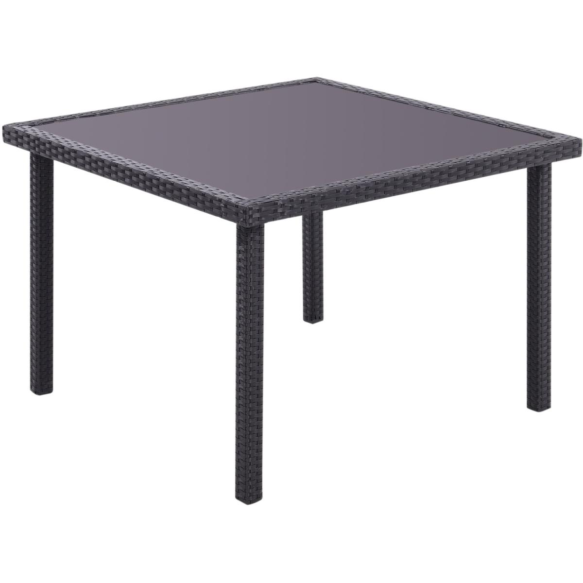 Rattan 5 Pieces Patio Dining Set - Black / 150*90*74CM – image 29