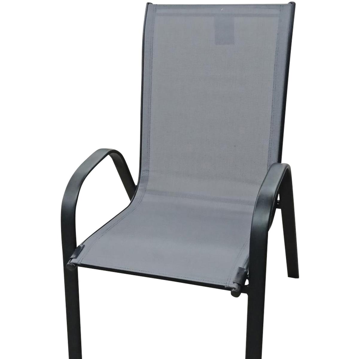 The Rufford - Black and Grey Metal 6 Seat Garden Dining Set - Grey – image 4