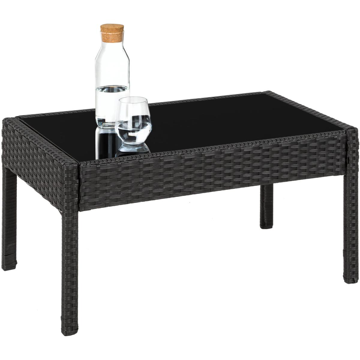Rattan Garden Furniture Set Sparta 4 Seat 1 Table - Black – image 5