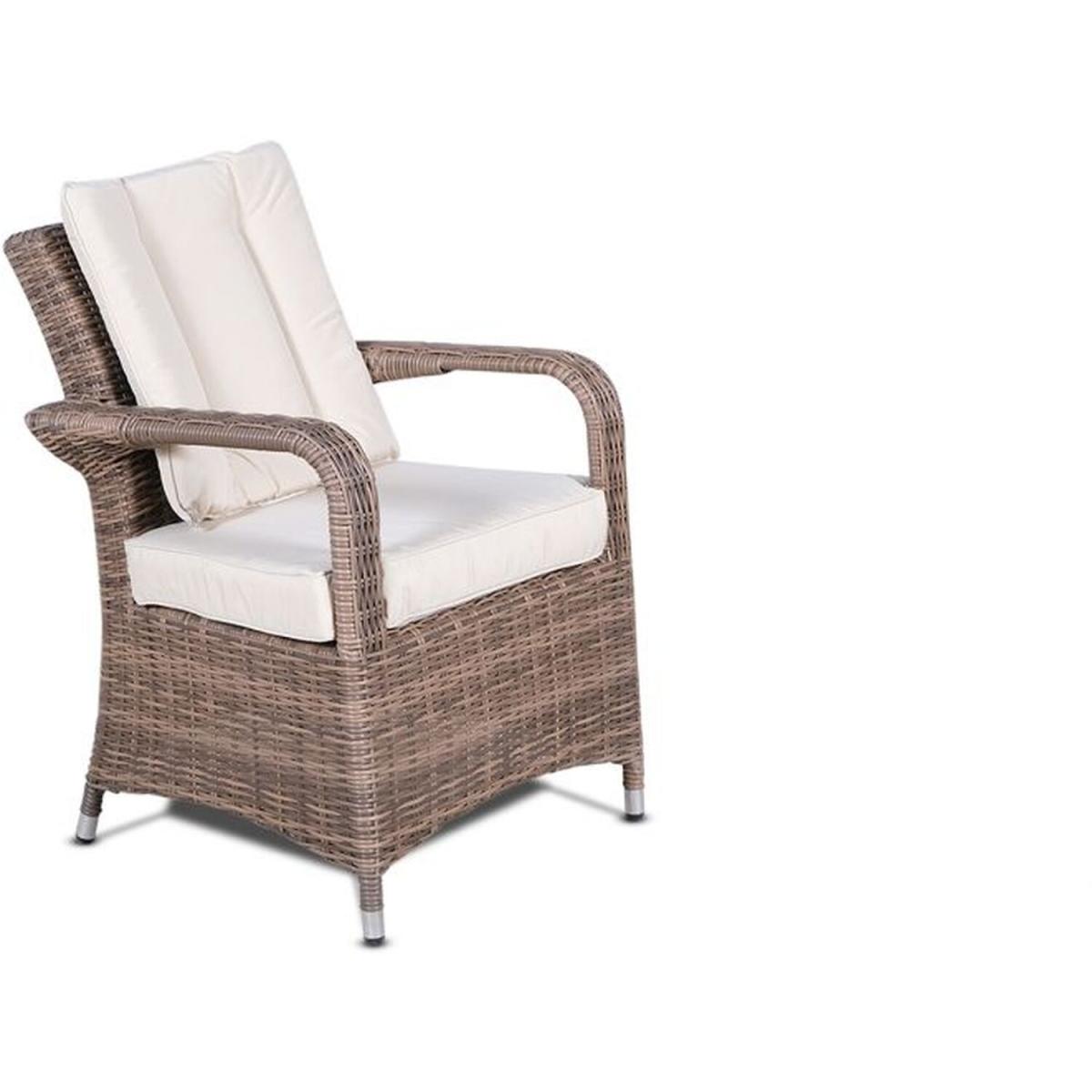 Arizona Signature Weave Round 4 Seater Rattan Patio Dining Set - Brown – image 5