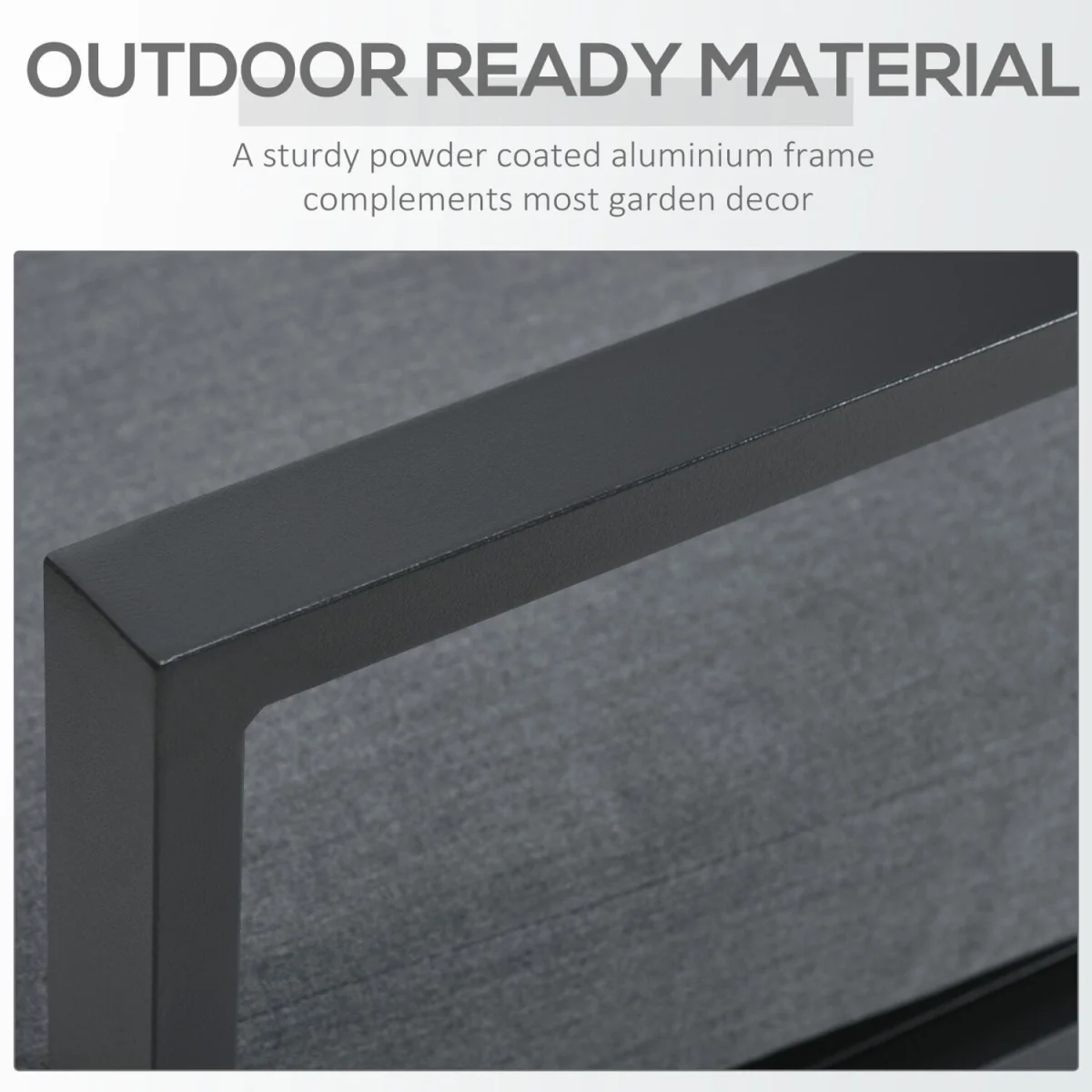 Mira 4-Seater Grey Aluminium Garden Dining Set with Gas Fire Pit Table – image 8