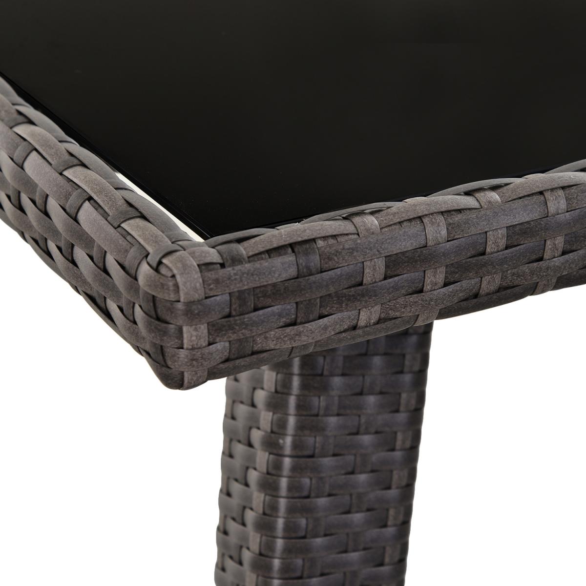 7 Piece PE Rattan Wicker Garden Dining Set - Grey – image 6