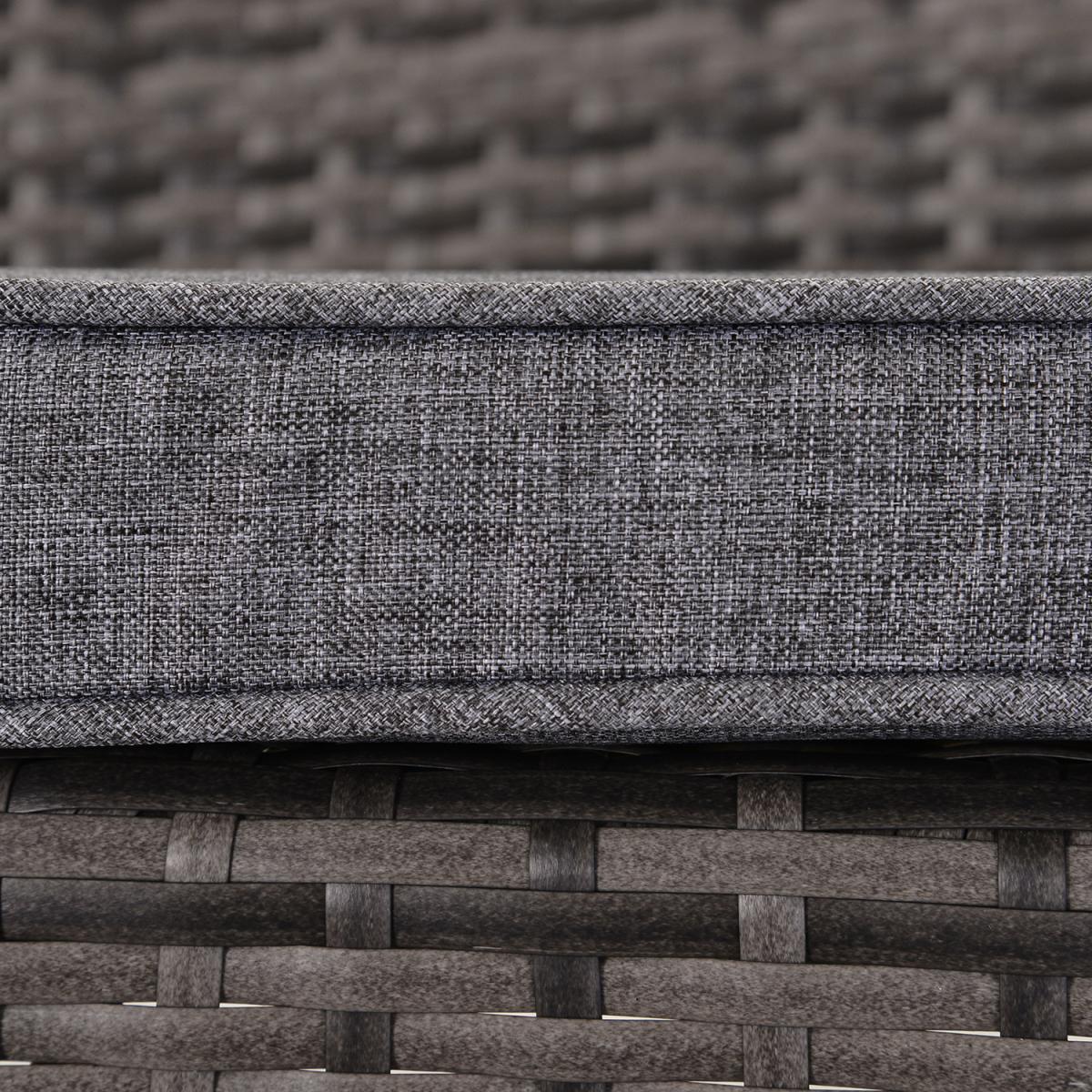 7 Piece PE Rattan Wicker Garden Dining Set - Grey – image 7