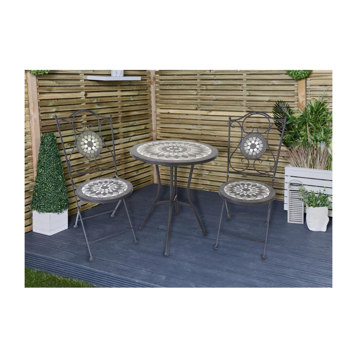 3 Piece Mosaic Bistro Set – image 1